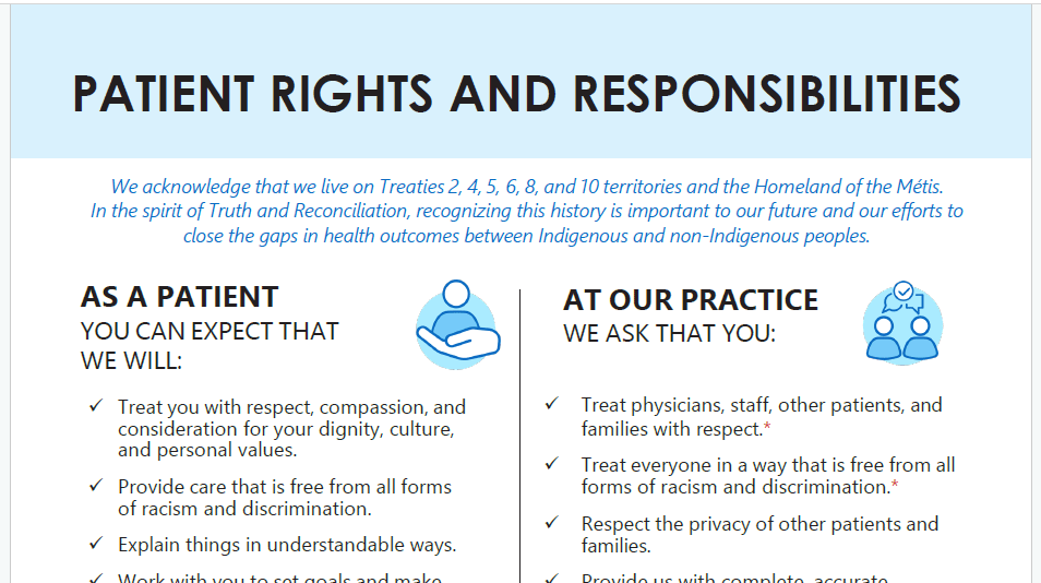 Pstient Rights Patient Rights and Responsibilities Poster - Saskatchewan Medical ...